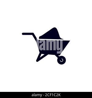 illustrazione del modello di disegno vettoriale della carriola Illustrazione Vettoriale