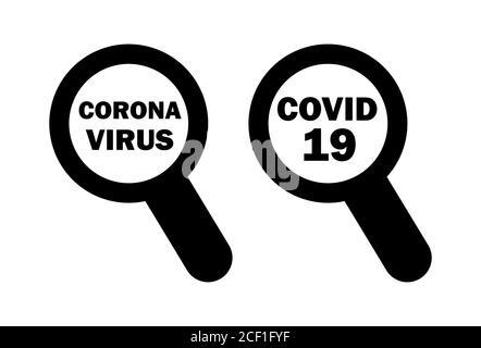 Ricerca di coronavirus. Focolaio di coronavirus in Cina. Attenzione Coronavirus. Rischio di salute pubblica. Lotta contro Coronavirus. Wuhan cinese Coronavirus 2019- Illustrazione Vettoriale