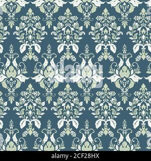 Modello floreale barocco vettoriale. Ornamento floreale classico Illustrazione Vettoriale