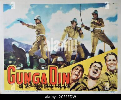 SAM JAFFE CARY GRANT VICTOR McLAGLEN DOUGLAS FAIRBANKS Jr in GUNGA DIN 1939 regista GEORGE STEVENS storia ben Hecht e. Charles MacArthur ispirato dalla poesia di Rudyard Kipling RKO Immagini radio Foto Stock