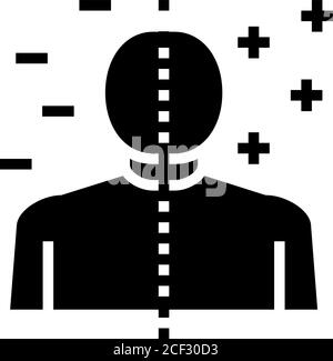 illustrazione del vettore dell'icona glifo del disturbo bipolare Illustrazione Vettoriale