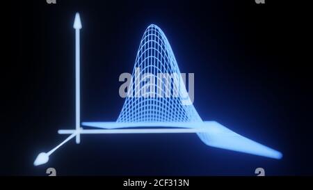 Visualizzazione asse equazione formula matematica, griglia astratta moderna, struttura a reticolo, sfondo, concetto di tecnologia digitale, rendering 3D Foto Stock