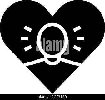 narcisismo problemi psicologici illustrazione vettoriale icona glifo Illustrazione Vettoriale