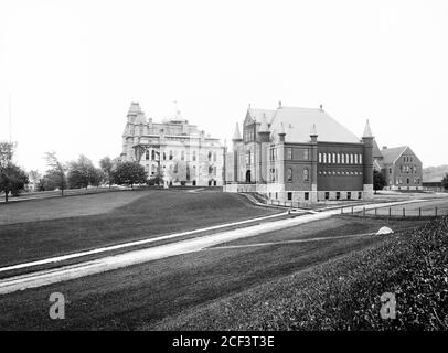 Biblioteca e Hall of Languages, Syracuse University, Detroit Publishing Company, 1904 Foto Stock