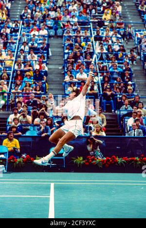 Jimmy Connors (USA) in gara al US Open Tennis 1981. Foto Stock