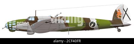 Heinkel He 111B (25○4, Pedro 4) del Versuchsbomberstaffel 88 (Experimental Bomber Flight 88) della Legion Condor, 1937 Foto Stock