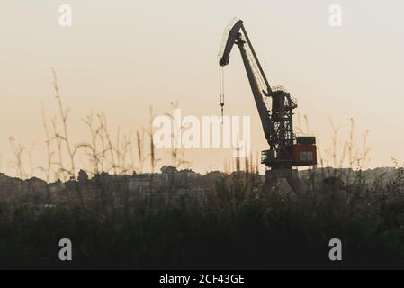 Vecchi edifici di fabbrica che si collocano in zona industriale Foto Stock