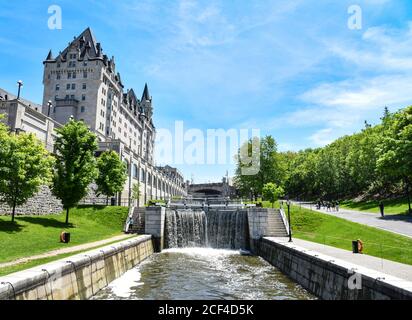 Rideau Canal si blocca Foto Stock