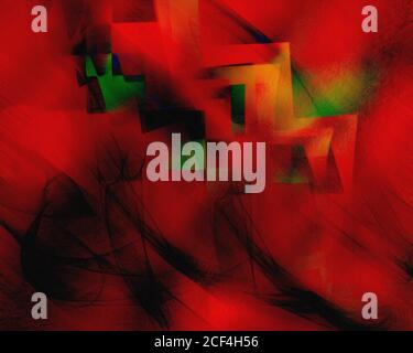 ARTE CONTEMPORANEA: Percezione visiva 004 Foto Stock