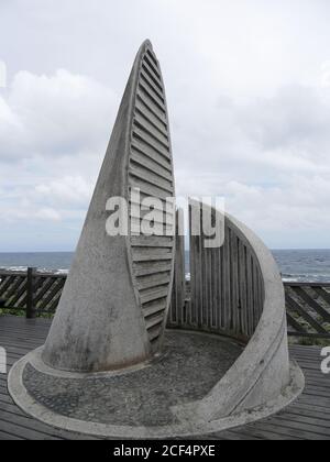 Monumento del punto più meridionale di Taiwan nel Parco Nazionale di Kenting A Taiwan Foto Stock