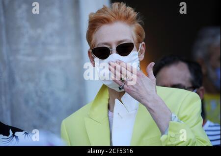 Venezia, Lazio, ITALIA. 3 Settembre 2020. 02/09/2020 Venezia, 77th Venice International Film Festival, in Picture: Tilda Swinton Credit: Fabio Sasso/ZUMA Wire/Alamy Live News Foto Stock