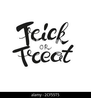 Ingannare o trattare le lettere a mano. Illustrazione Vettoriale