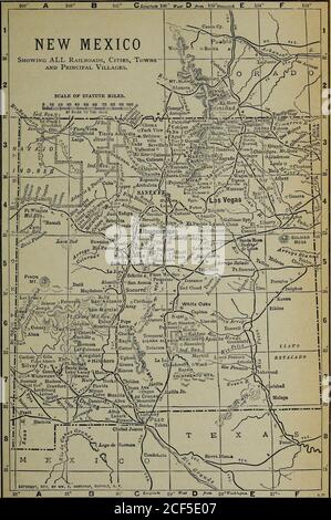 . Il registro e l'indice immobiliare di Polk degli Stati Uniti e del Canada. ew Messico, come noto prima dell'occupazione americana nel 1846, e subssquartato alla costituzione della Repubblica del Messico, aveva per il suo confine settentrionale il fiume Nepesta o Arkansas; Il trattato del 12 gennaio 1828, tra le due repubbliche, che il trattato antedenò la Repubblica del Texas, fissò il centesimo grado di longitudine come confine orientale; Lo Stato di New Biscayand successivamente, con la sua organizzazione, lo Stato di Chihuahua, formò il confine sud-ern, e i Monti Mogollon, a nord fino ai Moqui P. Foto Stock