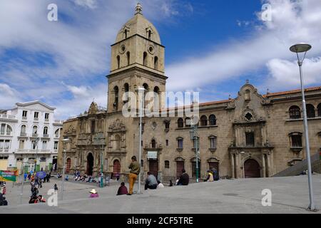 Bolivia la Paz - Piazza San Francisco - Plaza Mayor De San Francisco Foto Stock