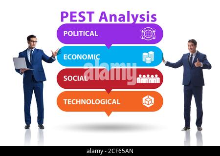 Uomini d'affari nel concetto di business di analisi DEI PARASSITI Foto Stock