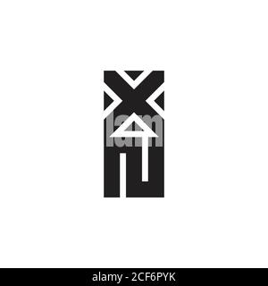 lettera xn punto focale freccia bersaglio semplice vettore di simbolo geometrico Illustrazione Vettoriale