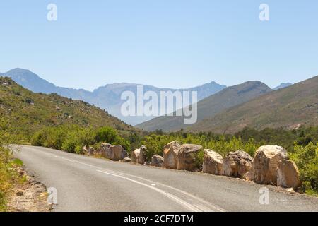 Bain's Kloof Pass vicino a Wellington, Western Cape, Sud Africa Foto Stock