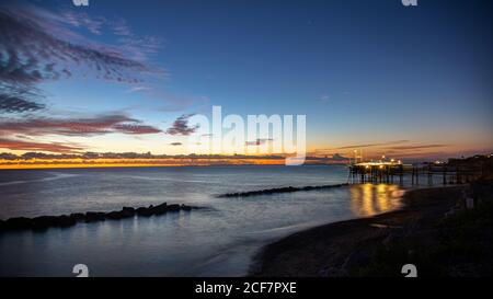 Costa dei Trabocchi, San Vito Chietino, Abruzzo, Italia Foto Stock