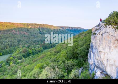 Francia, Cote d’Or, Riserva Naturale Regionale della Val Suzon, Messigny et Vantoux, Foret Domaniale de Val Suzon (vista aerea) // Francia, Côte d’Or (21), rés Foto Stock