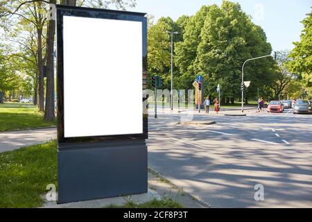 Modello City Light Poster Mock-Up all'intersezione di a. via Foto Stock