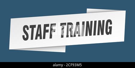 modello banner formazione personale. adesivo etichetta nastro. cartello Illustrazione Vettoriale