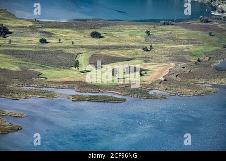 Panorama sulla riserva naturale di Pian di Spagna; Lombardia, Italia Foto Stock