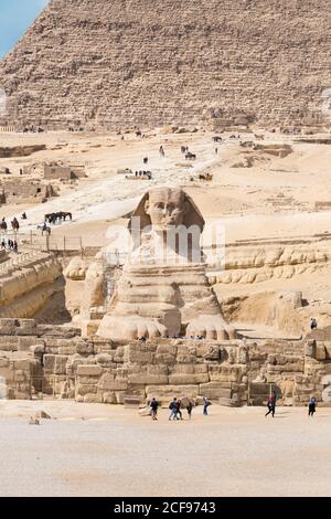 Sphinx, Giza, il Cairo, Egitto Foto Stock