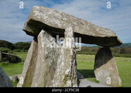 Pentre Ifan Burial Chamber, Pembrokeshire, 3500BC Foto Stock