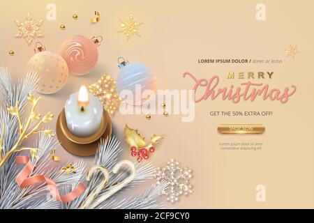 Natale Vendita banner Illustrazione Vettoriale