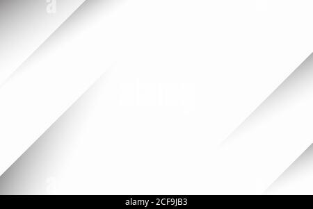 Linee oblique dinamiche geometriche bianche e grigie astratte a forma di carta disegno vettoriale sottile di sfondo Illustrazione Vettoriale