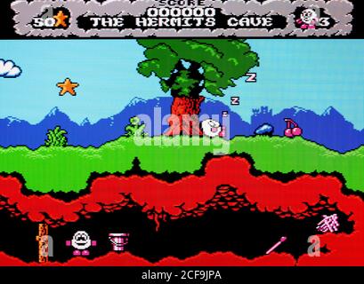 Dizzy The Adventurer - Nintendo Entertainment System - NES Videogioco - solo per uso editoriale Foto Stock