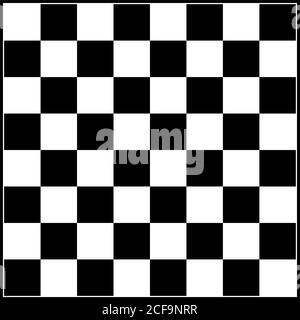 Scacchiera in bianco e nero. Gameboard per il tempo libero o gioco di scacchi. Illustrazione vettoriale. Illustrazione Vettoriale