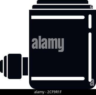 Icona della vite di sollevamento dell'aria. Semplice illustrazione dell'icona vettoriale della vite di sollevamento dell'aria per la progettazione del nastro isolata su sfondo bianco Illustrazione Vettoriale