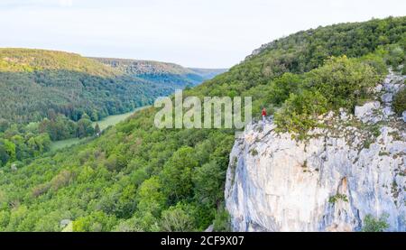 Francia, Cote d’Or, Riserva Naturale Regionale della Val Suzon, Messigny et Vantoux, Foret Domaniale de Val Suzon (vista aerea) // Francia, Côte d’Or (21), rés Foto Stock