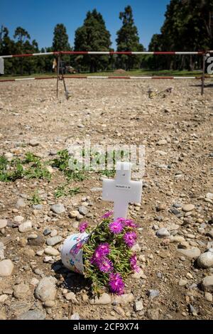 Italia, Milano, cimitero di Musocco, campo 87 Foto Stock