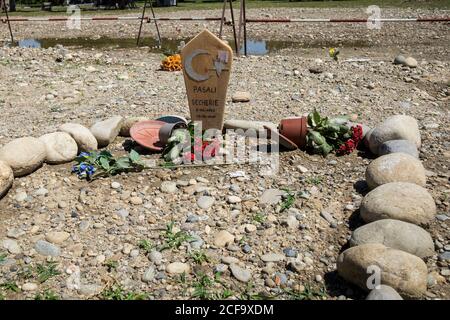 Italia, Milano, cimitero di Musocco, campo 87 Foto Stock