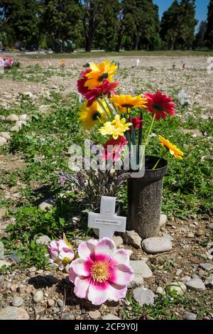 Italia, Milano, cimitero di Musocco, campo 87 Foto Stock