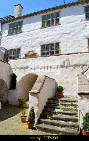 La storica Plas Mawr a Conwy Galles del Nord Foto Stock