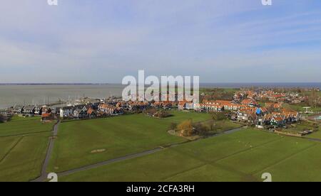 Veduta aerea di Marken, Paesi Bassi Foto Stock