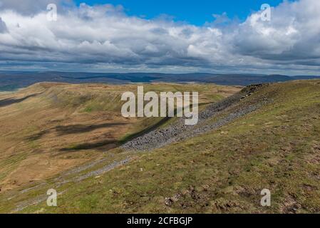 Vista da Ingleborough su Simon cadde Foto Stock