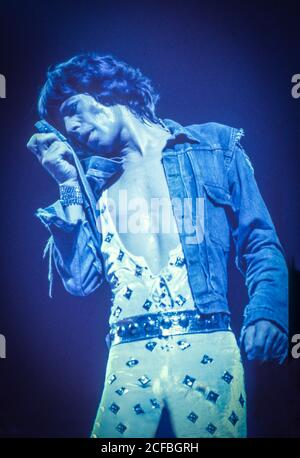 The Rolling Stones in concerto al Wembley Empire Pool, Londra 8 Settembre 1973 Foto Stock