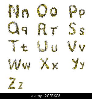 Lettere tipografiche disegno per stampe e decorazioni parte 2. Illustrazione Vettoriale