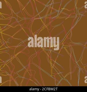 Disegno a mano astratto, luminoso, decorativo, colore neon Illustrazione Vettoriale