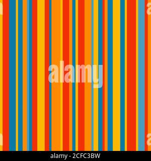 Schema geometrico a strisce astratte. Campioni colorati casuali. Sfondo vettoriale senza giunture. Solo cinque colori - facile da colorare. Illustrazione Vettoriale