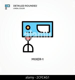 Icona del vettore mixer-1. Concetti moderni di illustrazione vettoriale. Facile da modificare e personalizzare. Illustrazione Vettoriale