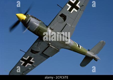 Tedesco Luftwaffe seconda Guerra Mondiale Messerschmitt Me-109 Fighter Foto Stock