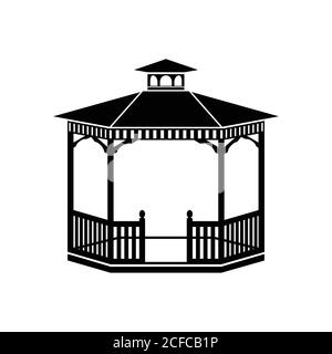 Icona gazebo, illustrazione vettoriale Illustrazione Vettoriale