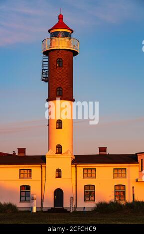 Faro di Timmendorf, Insel Poel, Mar Baltico Foto Stock