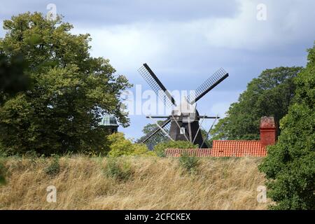 Mulino a vento al Kastellet a Copenhagen Foto Stock