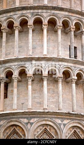 Torre Pendente di Pisa, Torre, Pisa, Toscana, Italia Foto Stock